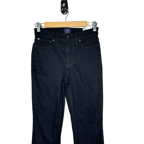 NWT J Crew Factory Women‎ Mid Rise Flare Crop Jeans 25 Signature Stretch Black - Picture 6 of 14